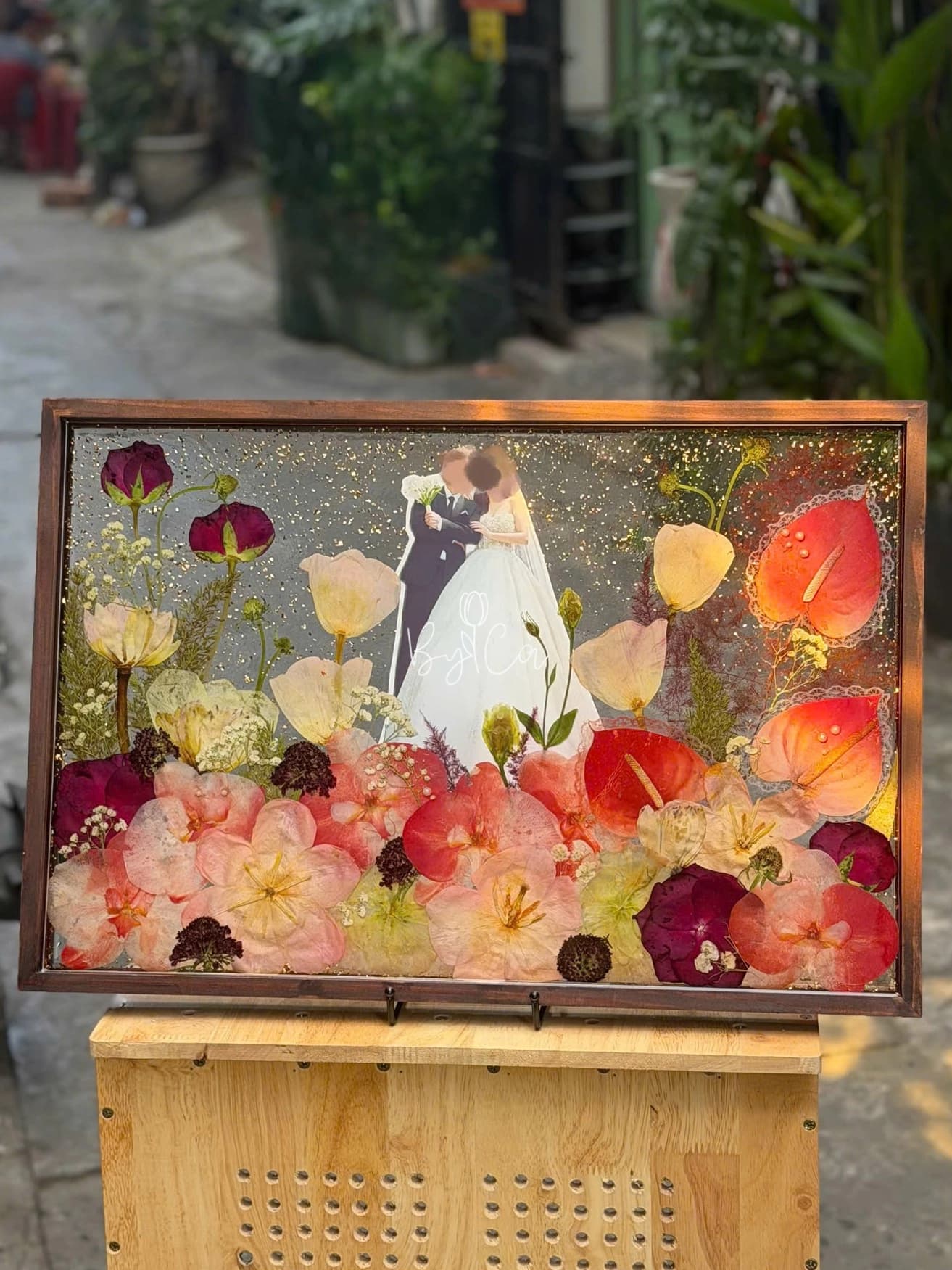 Tranh hoa Resin 2D khổ lớn 40x60cm