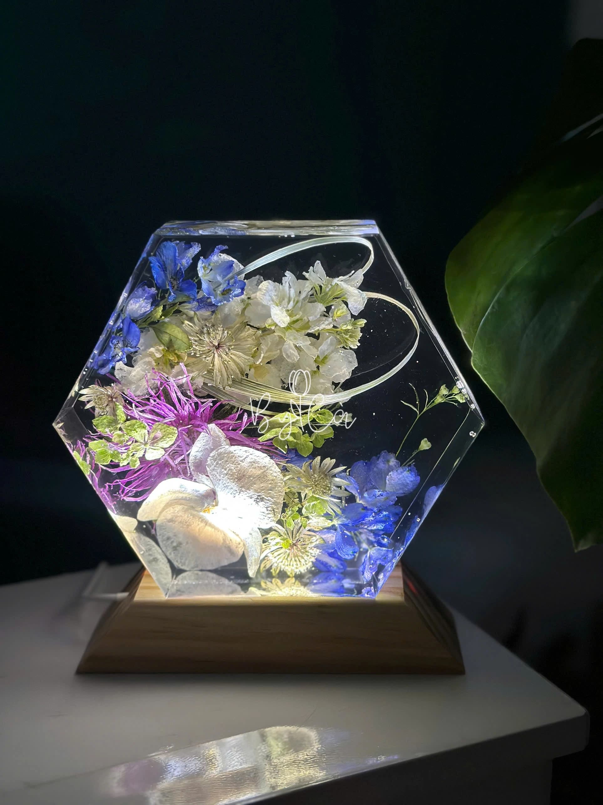 Đèn hoa lục giác size S (14x16cm)